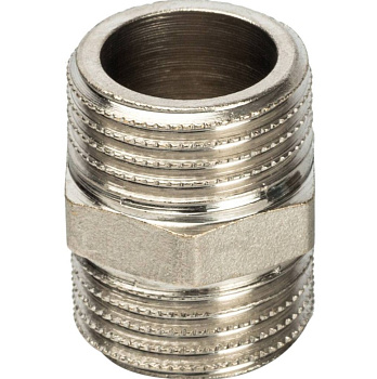 Ниппель Ду 15 (1/2") наружная резьба никель STOUT